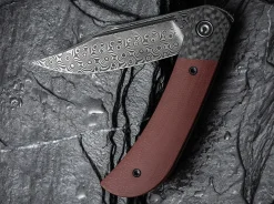 Appalachian Drifter Ii Damascus G10 Burgundy