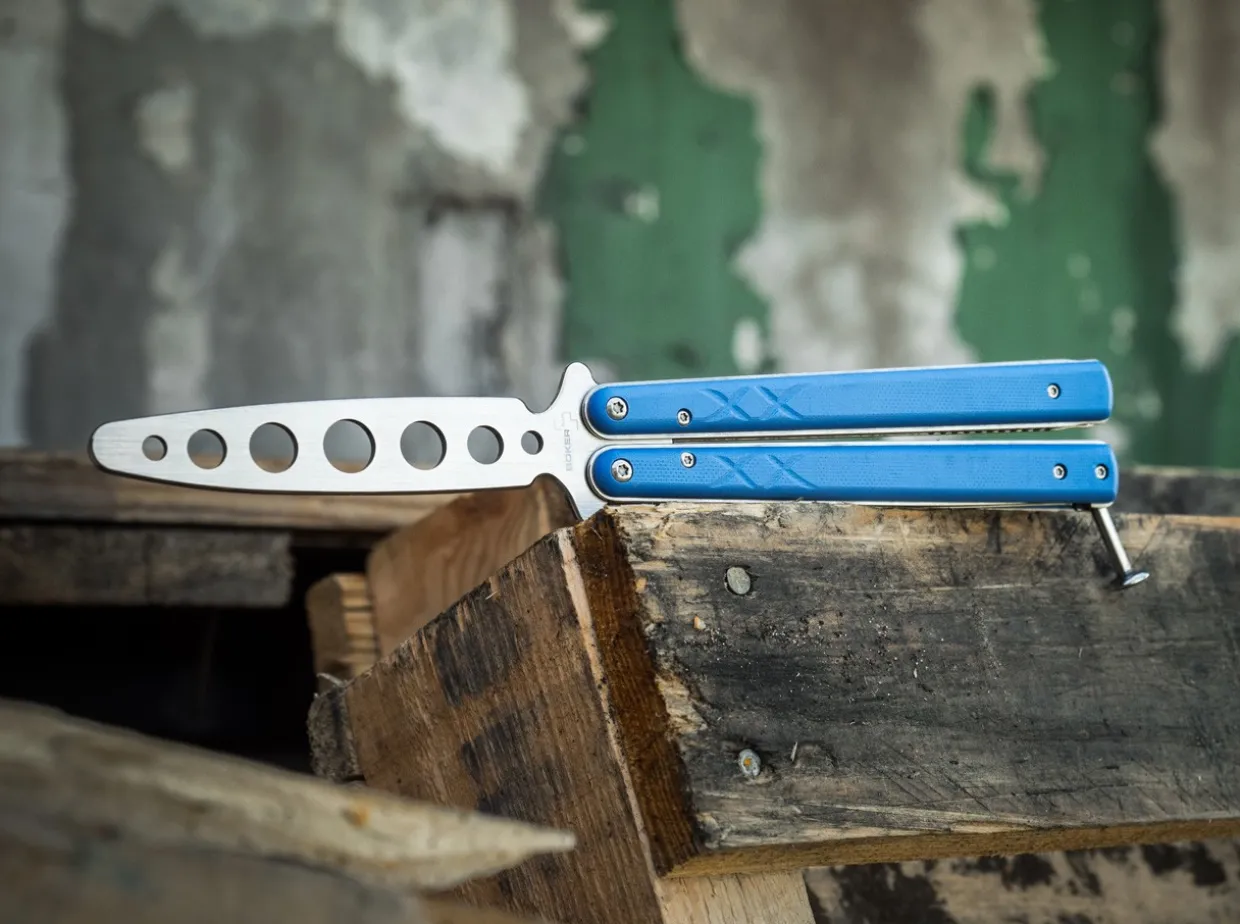 Bhq Balisong Trainer Blue
