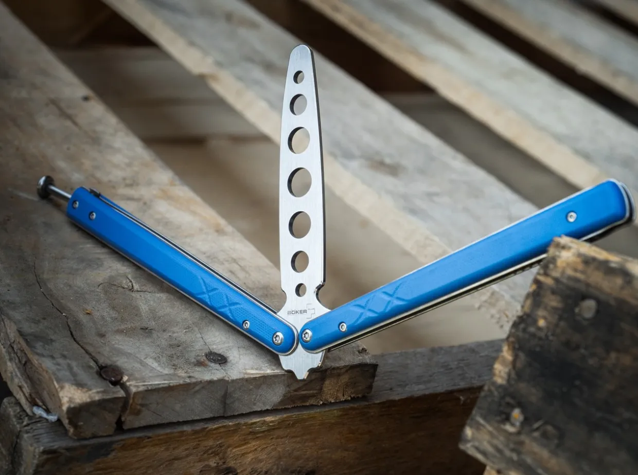 Bhq Balisong Trainer Blue