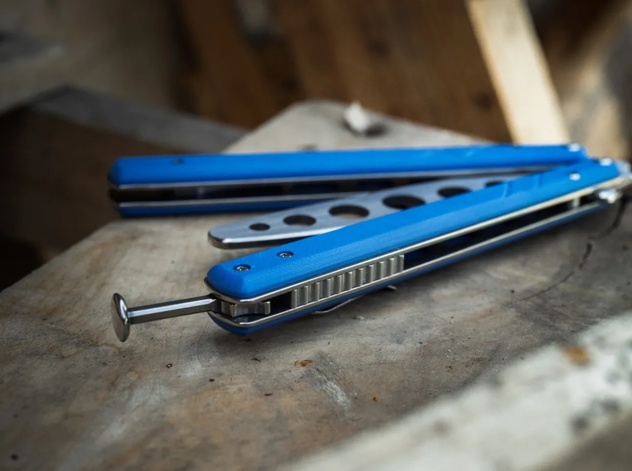 Bhq Balisong Trainer Blue