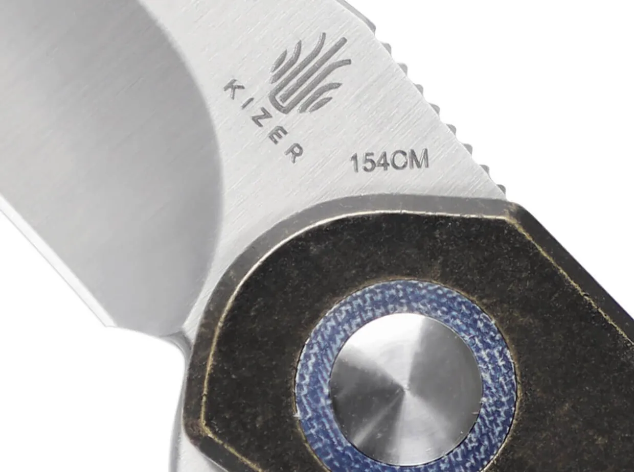 Comet Brass Micarta Blue