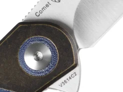 Comet Brass Micarta Blue