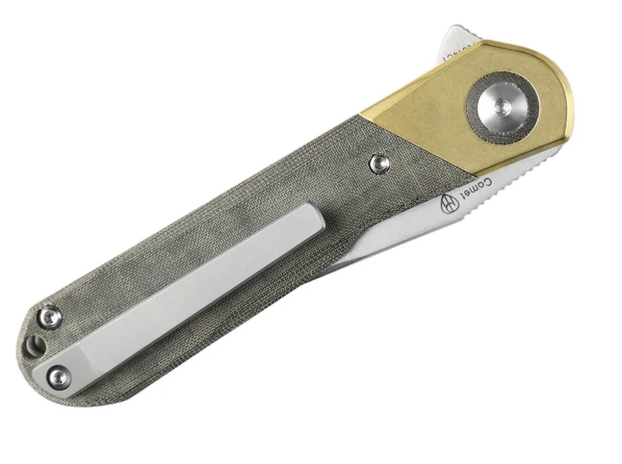 Comet Brass Micarta Green