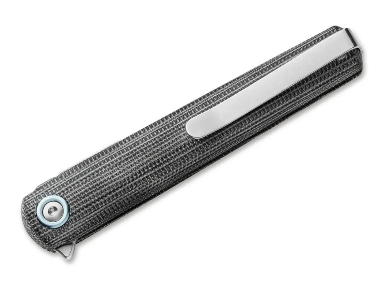 Flame Light Drop Point Micarta Black