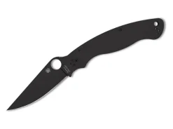 Military 2 G10 Black Blade Plainedge