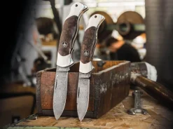 Scout Spearpoint Curly Birch Damascus