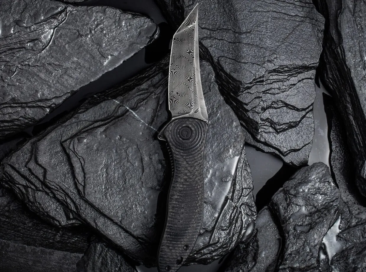 Synergy 3 Damascus G10 Cf Black Tanto
