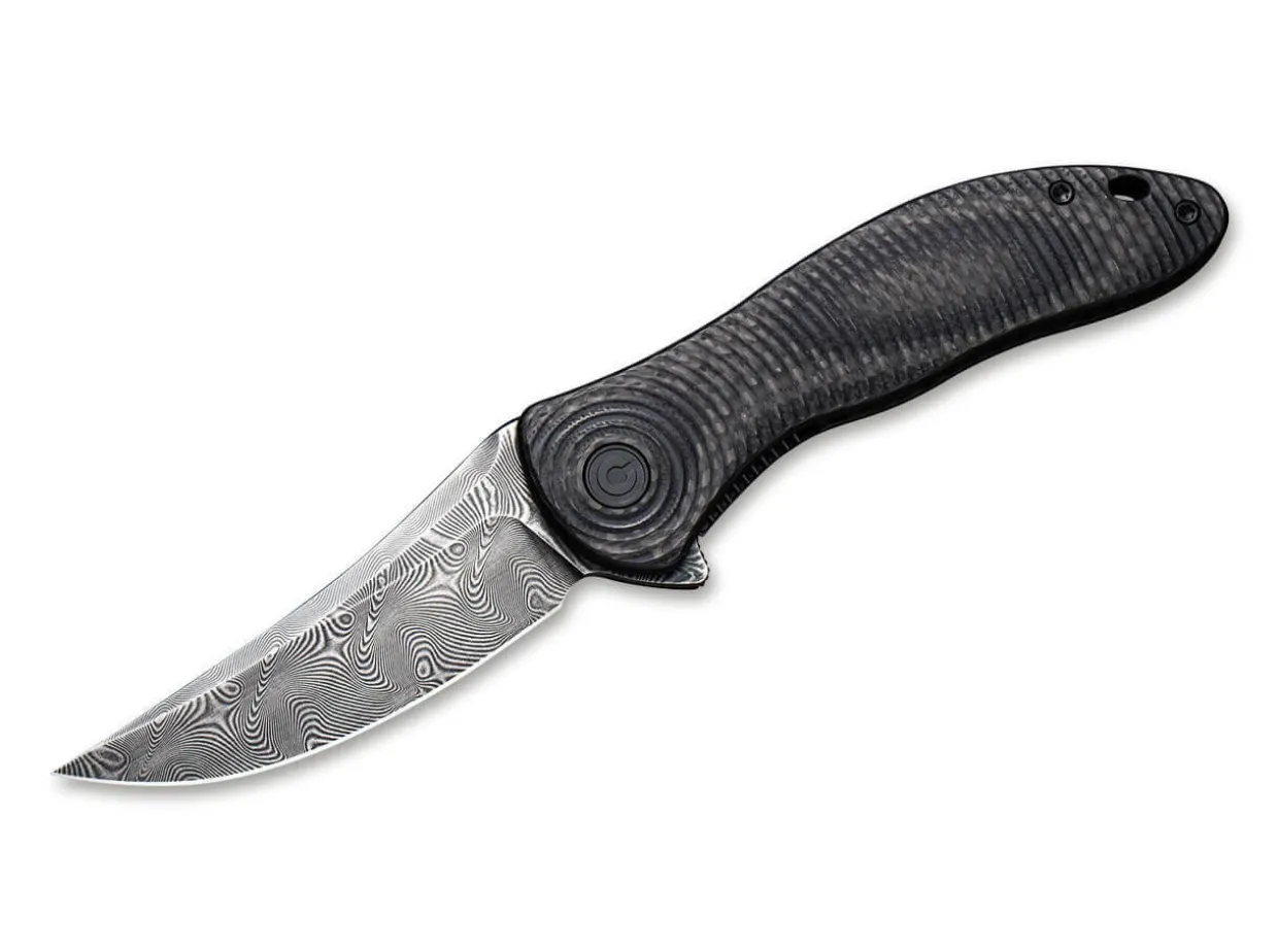 Synergy 3 Damascus G10 Cf Black Trailing Point