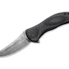 Synergy 3 Damascus G10 Cf Black Trailing Point